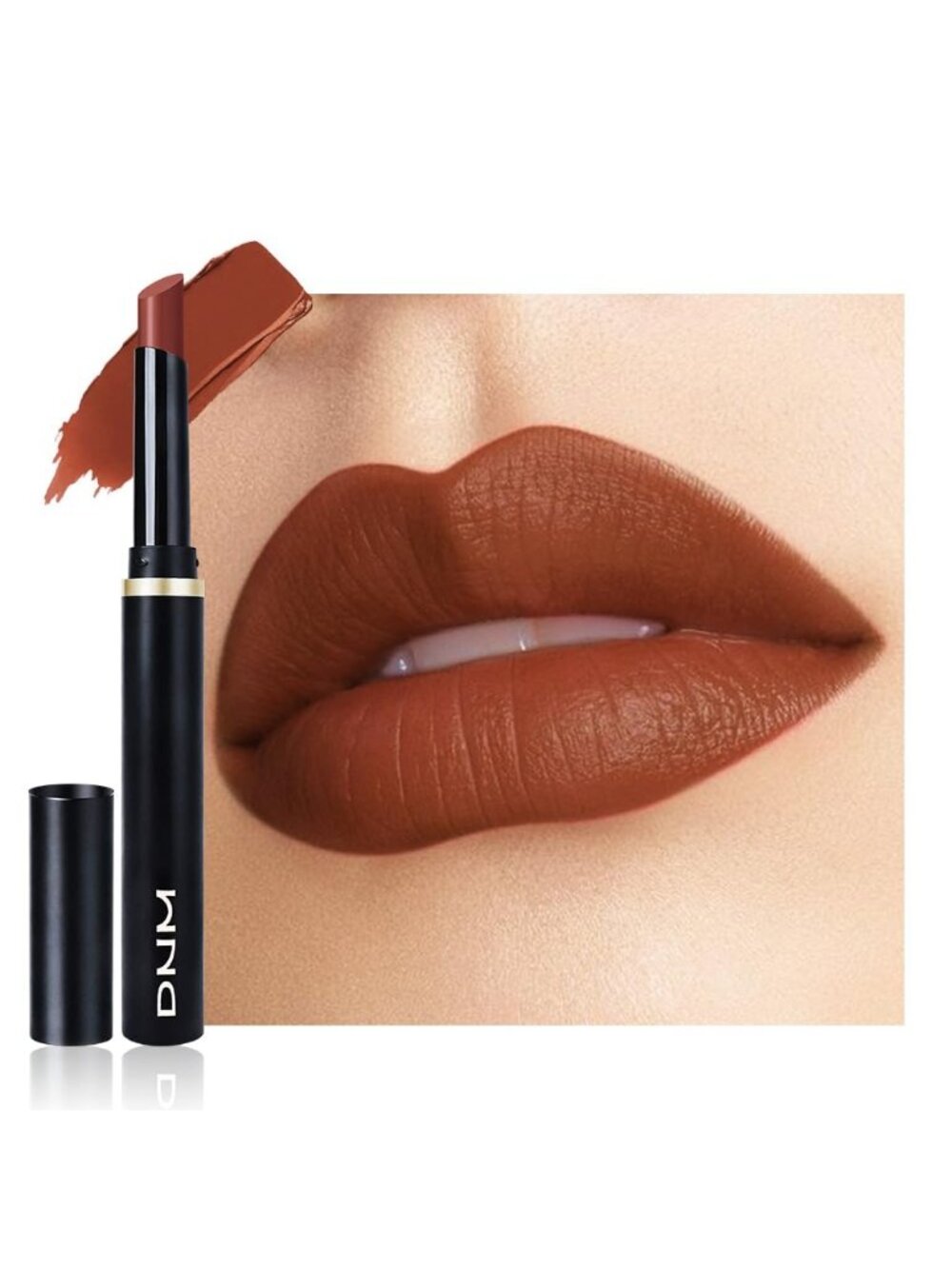 Women's 886# Warm Brown Long Lasting Waterproof Velvet Matte Stick Lipstick